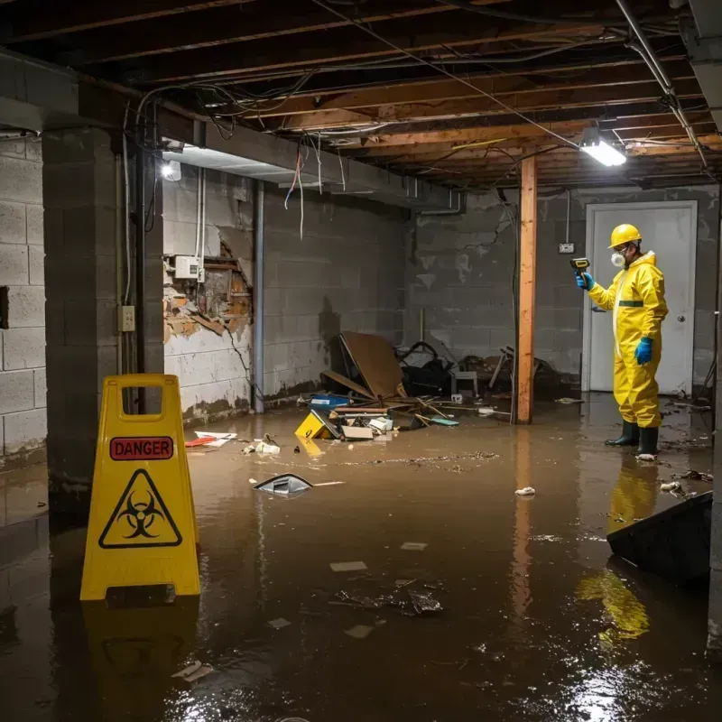 Flooded Basement Electrical Hazard in Eglin Air Force Base, FL Property