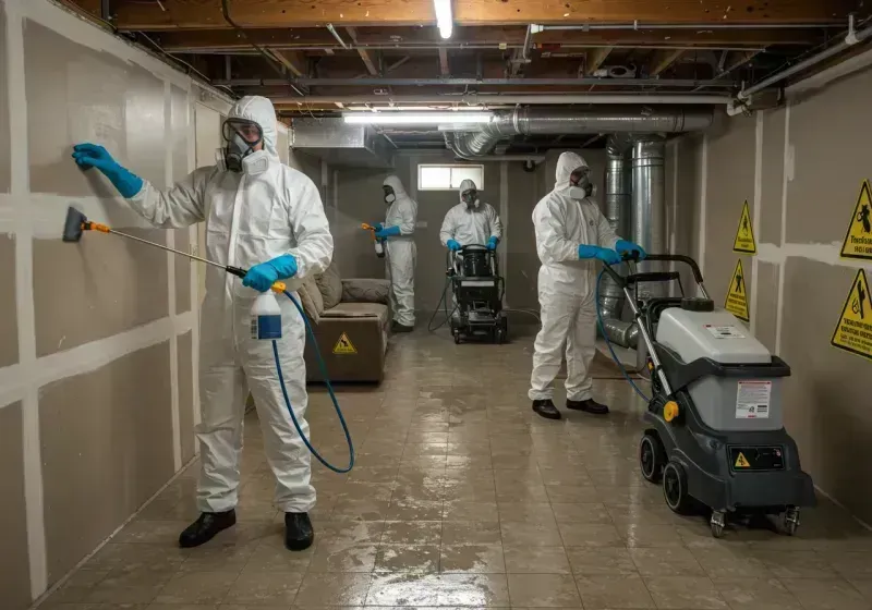 Basement Moisture Removal and Structural Drying process in Eglin Air Force Base, FL